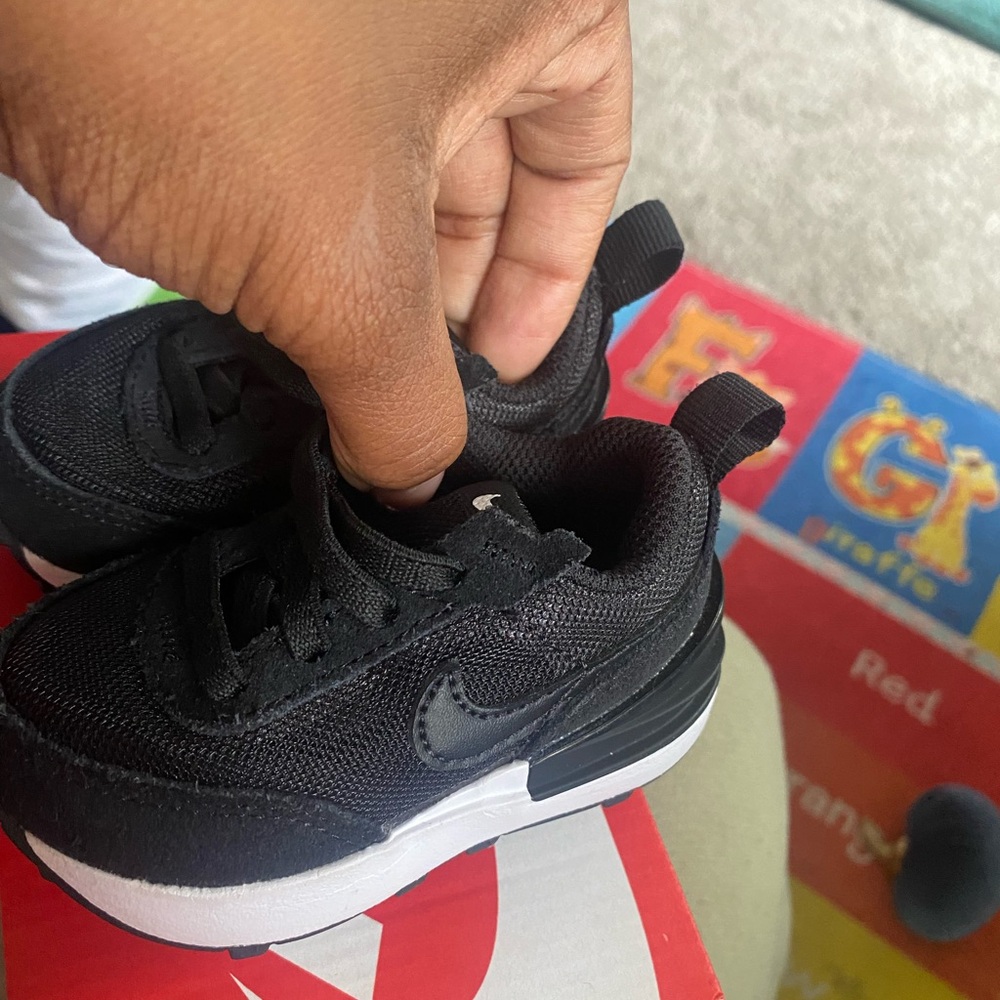 Toddler Black and White Nikes